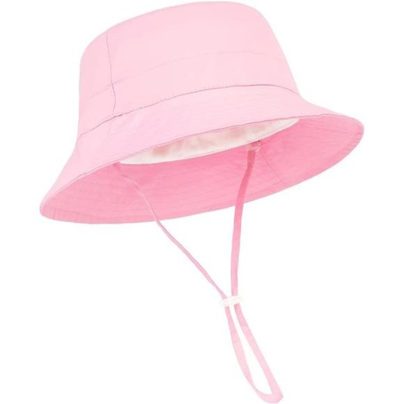 Sun Hat UPF 50+ Sun Protective Toddler Bucket Hat Pink - Picture 3 of 7